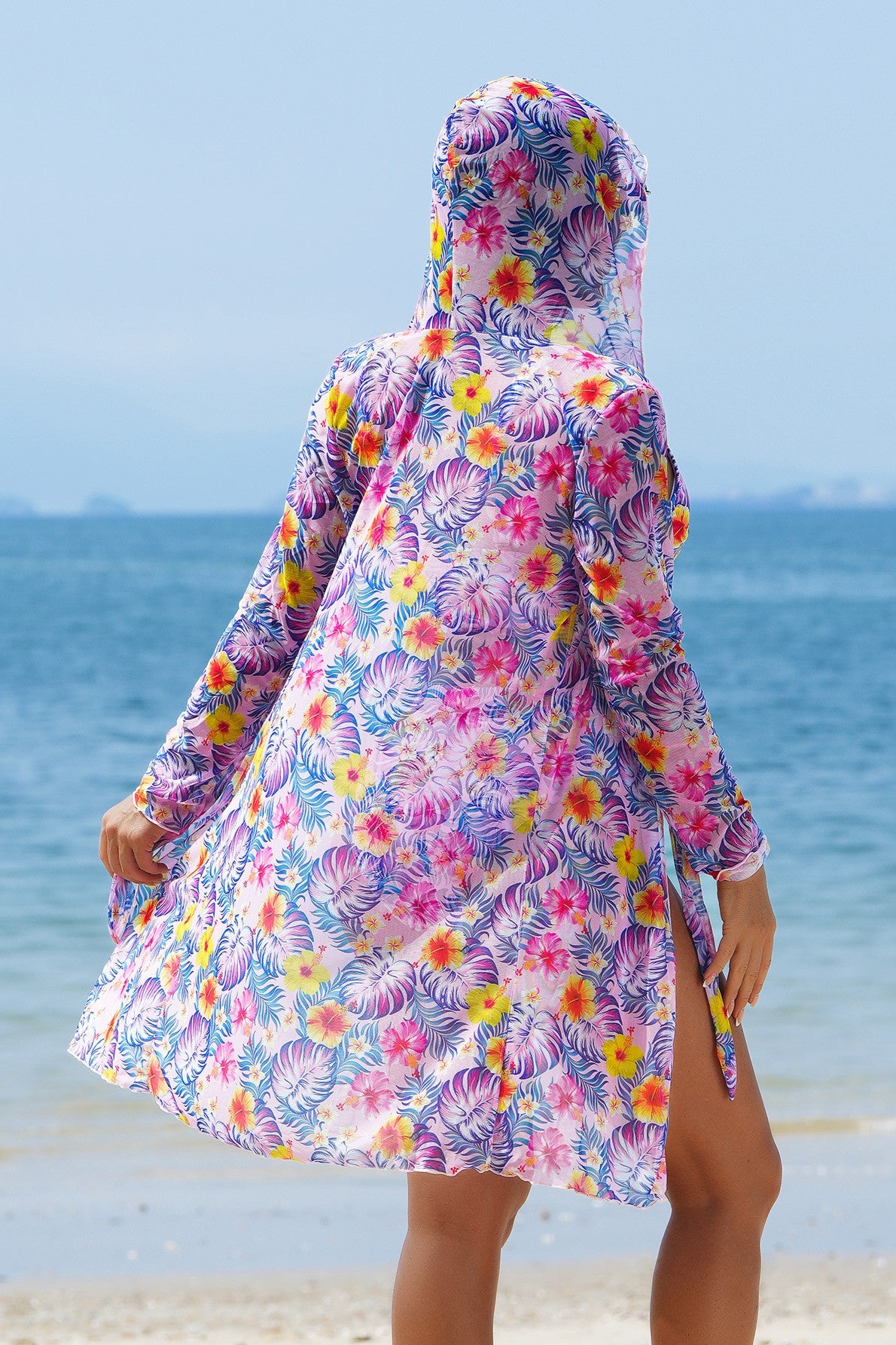 Fashionable High-End Multi-Color Printed Sexy Bikini with Cover-Up Three-Piece Swimsuit Set