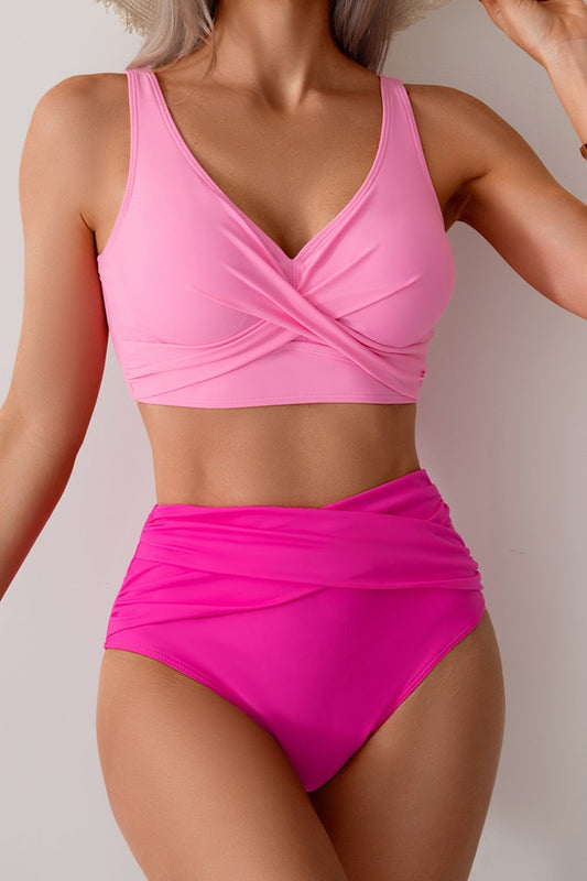 New two-piece bikini high waist swimsuit set