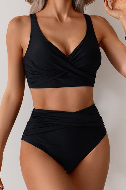 New two-piece bikini high waist swimsuit set