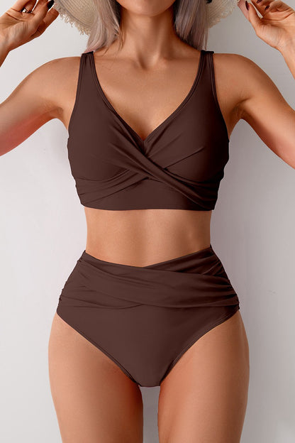 New two-piece bikini high waist swimsuit set