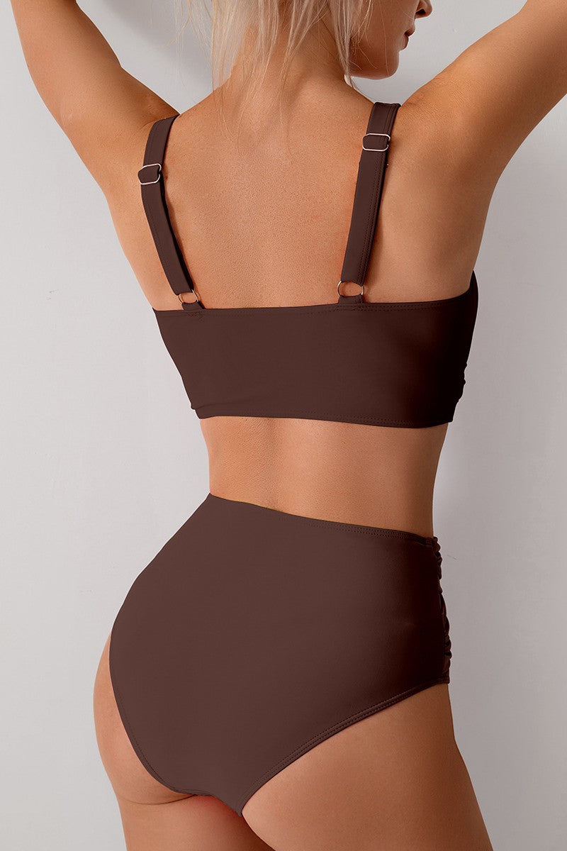 New two-piece bikini high waist swimsuit set