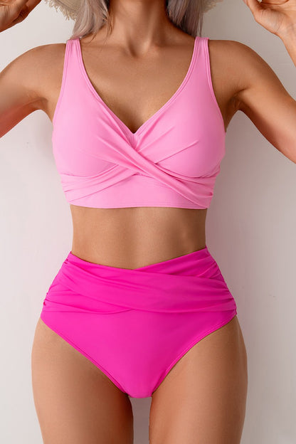 New two-piece bikini high waist swimsuit set