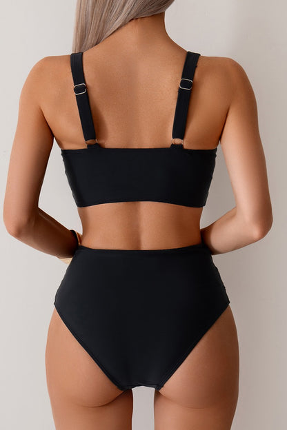 New two-piece bikini high waist swimsuit set