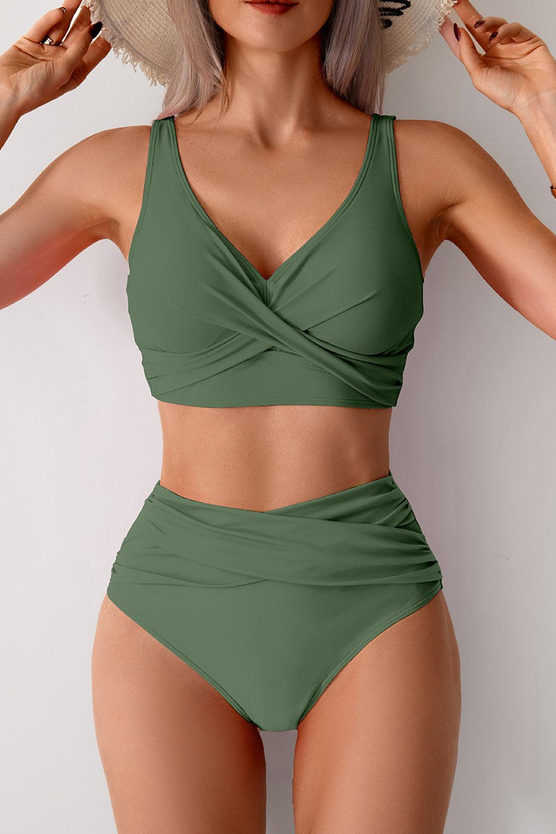 New two-piece bikini high waist swimsuit set