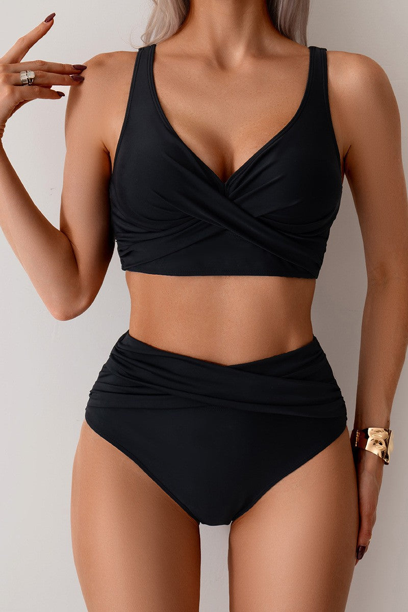 New two-piece bikini high waist swimsuit set